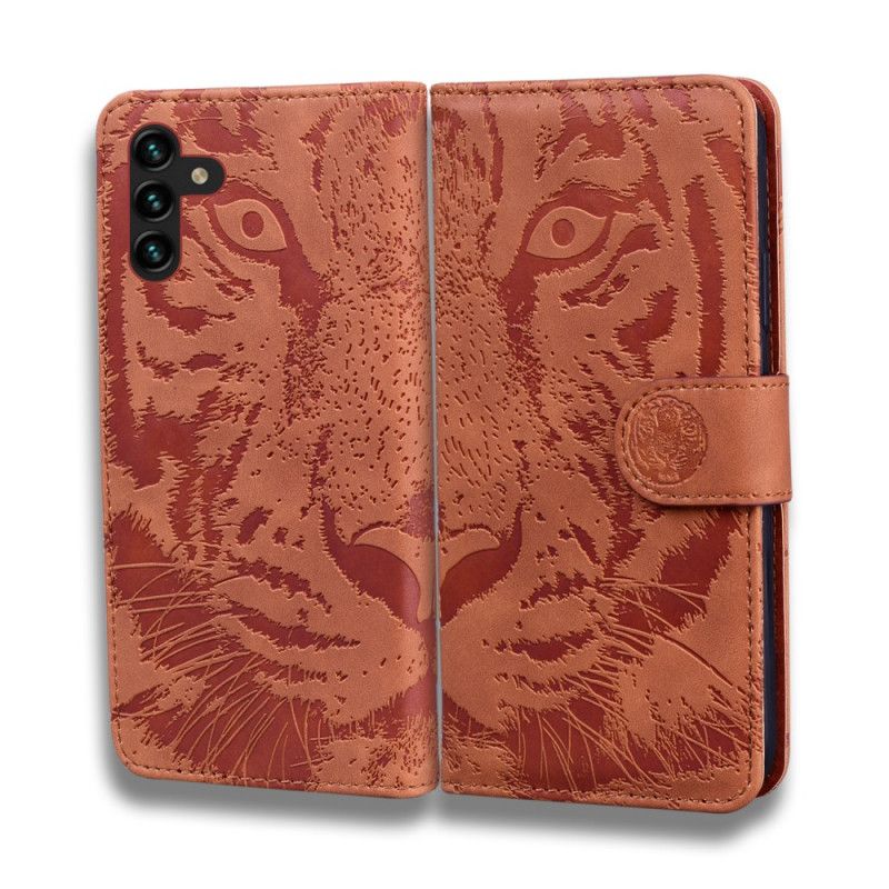 Housse Pour Samsung Galaxy A13 5G Empreinte Face De Tigre