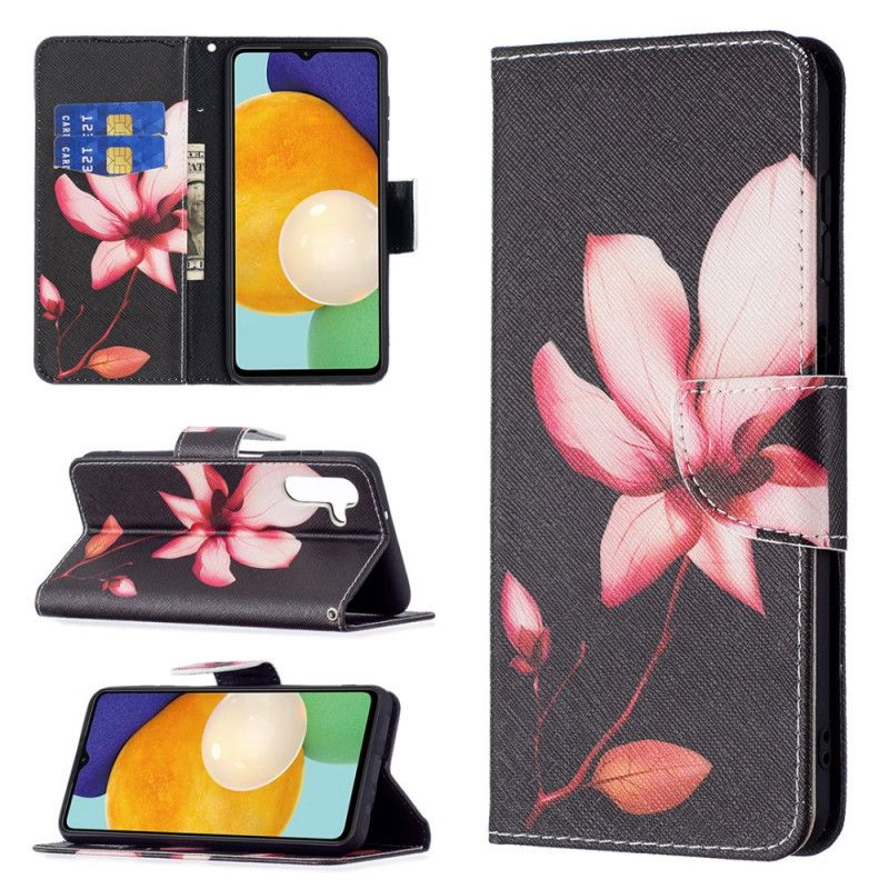 Housse Pour Samsung Galaxy A13 5G Fleur Rose