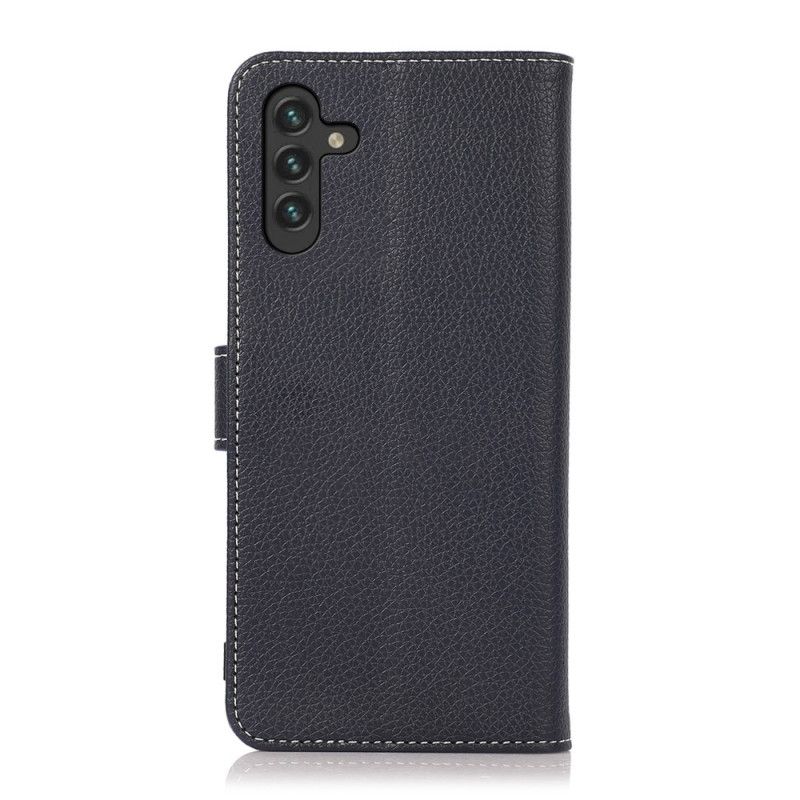 Housse Pour Samsung Galaxy A13 5G Simili Cuir Litchi Coutures