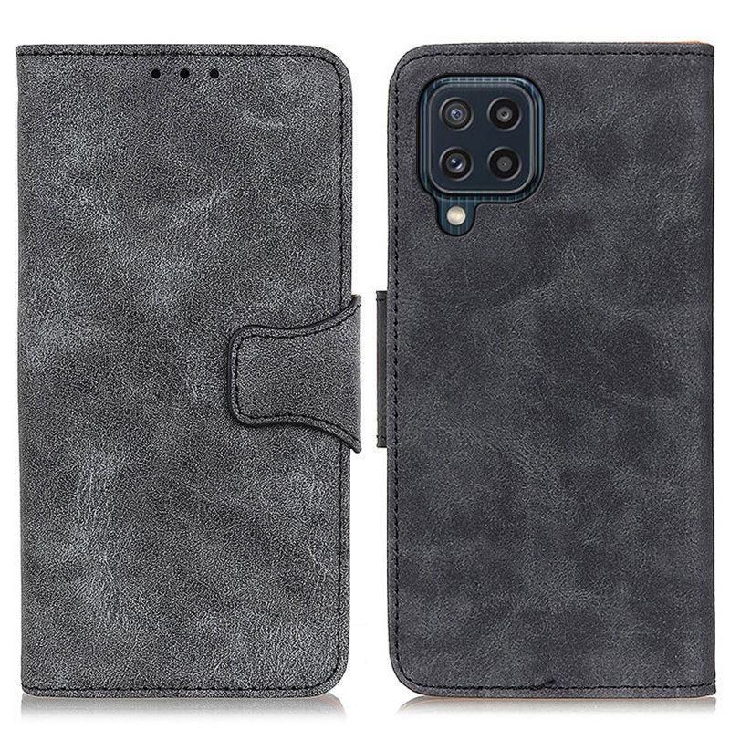 Housse Pour Samsung Galaxy M32 Cuir Fendu Vintage