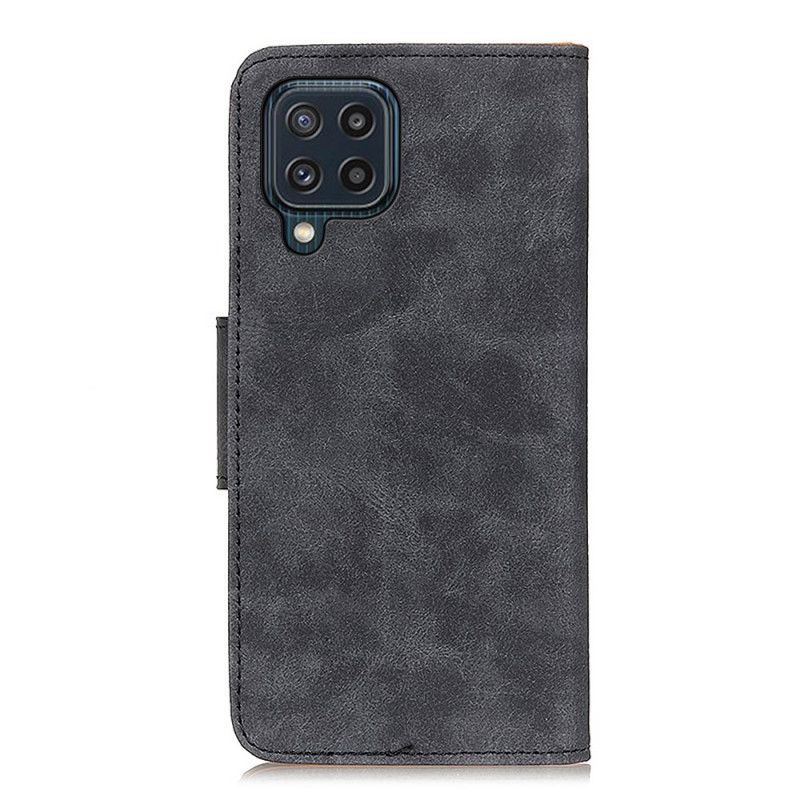 Housse Pour Samsung Galaxy M32 Cuir Fendu Vintage