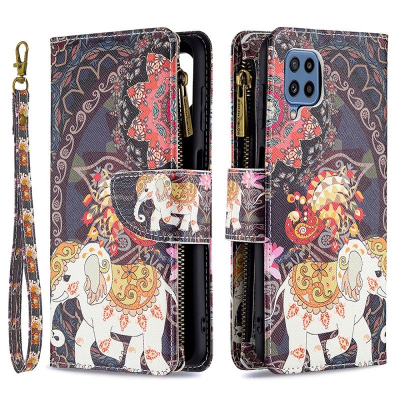 Housse Pour Samsung Galaxy M32 Poche Zippée Éléphant