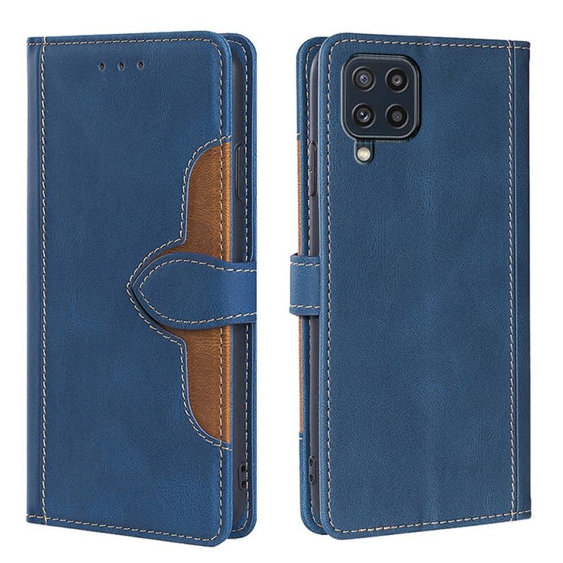 Housse Pour Samsung Galaxy M32 Simili Cuir Bicolore Stylish