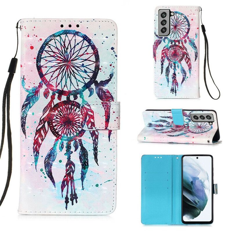 Housse Pour Samsung Galaxy S21 FE Attrape Rêves Aquarelle