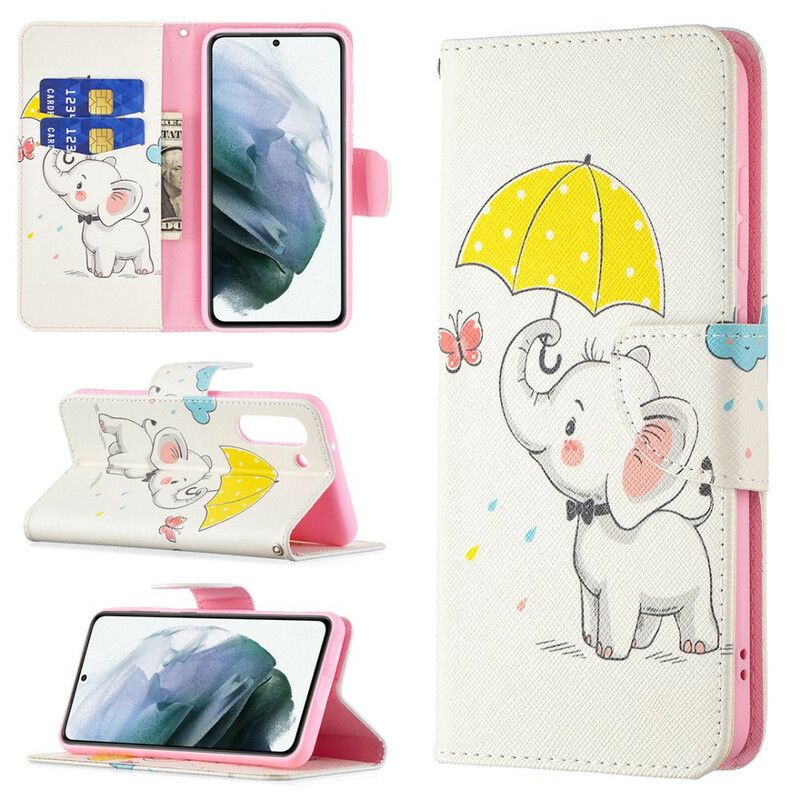 Housse Pour Samsung Galaxy S21 FE Bébé Éléphant