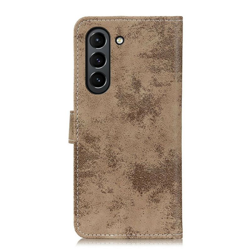 Housse Pour Samsung Galaxy S21 FE Effet Cuir Vintage