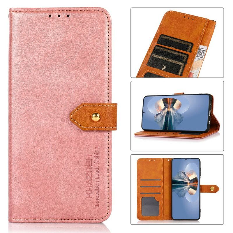 Housse Pour Samsung Galaxy S21 FE Simili Cuir Avec Sangle Khazneh