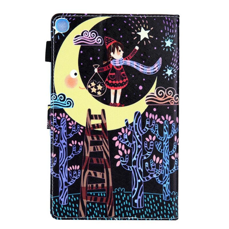 Housse Pour Samsung Galaxy Tab A7 Lite Fillette À La Lune