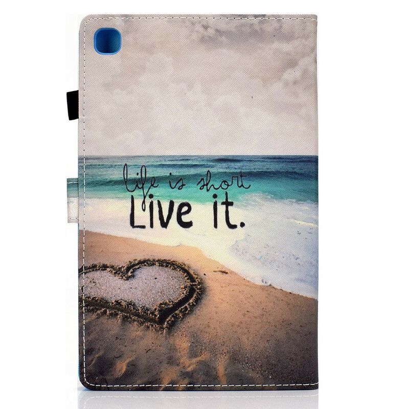 Housse Pour Samsung Galaxy Tab A7 Lite Life Is Short Plage