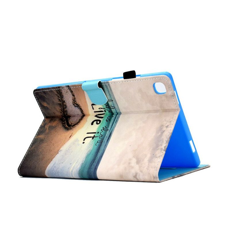 Housse Pour Samsung Galaxy Tab A7 Lite Life Is Short Plage