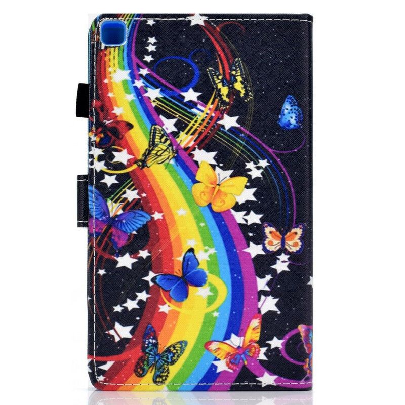 Housse Pour Samsung Galaxy Tab A7 Lite Papillons Arc-en-ciel