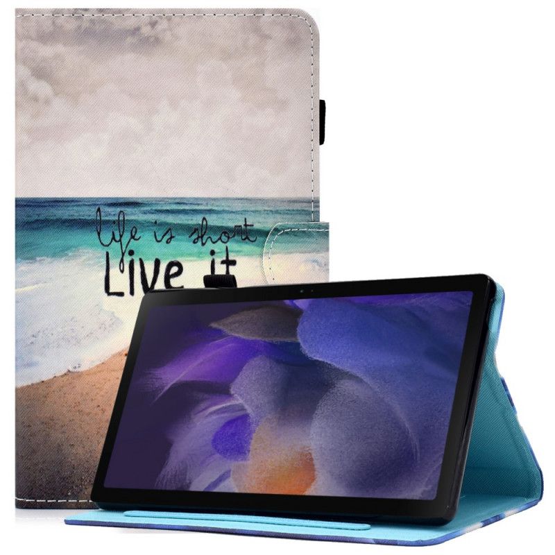 Housse Pour Samsung Galaxy Tab A8 (2021) Life Is Short Plage