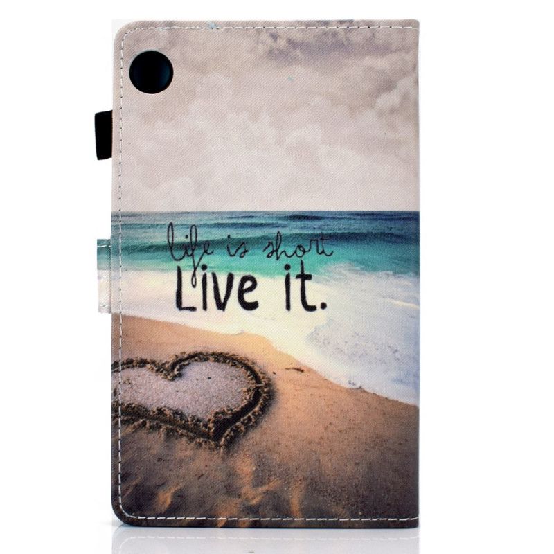 Housse Pour Samsung Galaxy Tab A8 (2021) Life Is Short Plage