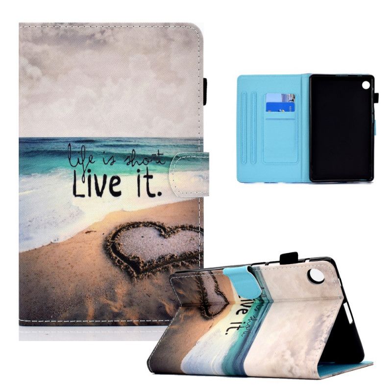 Housse Pour Samsung Galaxy Tab A8 (2021) Life Is Short Plage