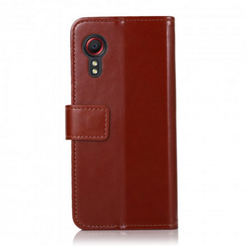 Housse Pour Samsung Galaxy XCover 5 Effet Cuir Tricolore