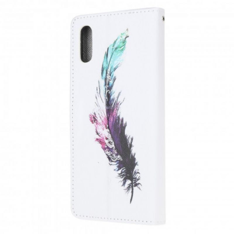 Housse Pour Samsung Galaxy XCover 5 Plume À Lanière