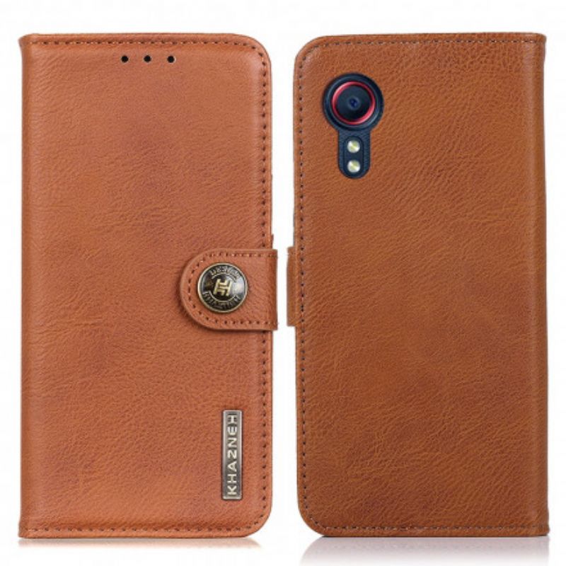 Housse Pour Samsung Galaxy XCover 5 Simili Cuir Khazneh