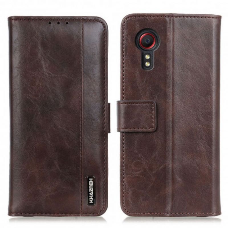 Housse Pour Samsung Galaxy XCover 5 Style Cuir Élégance Khazneh