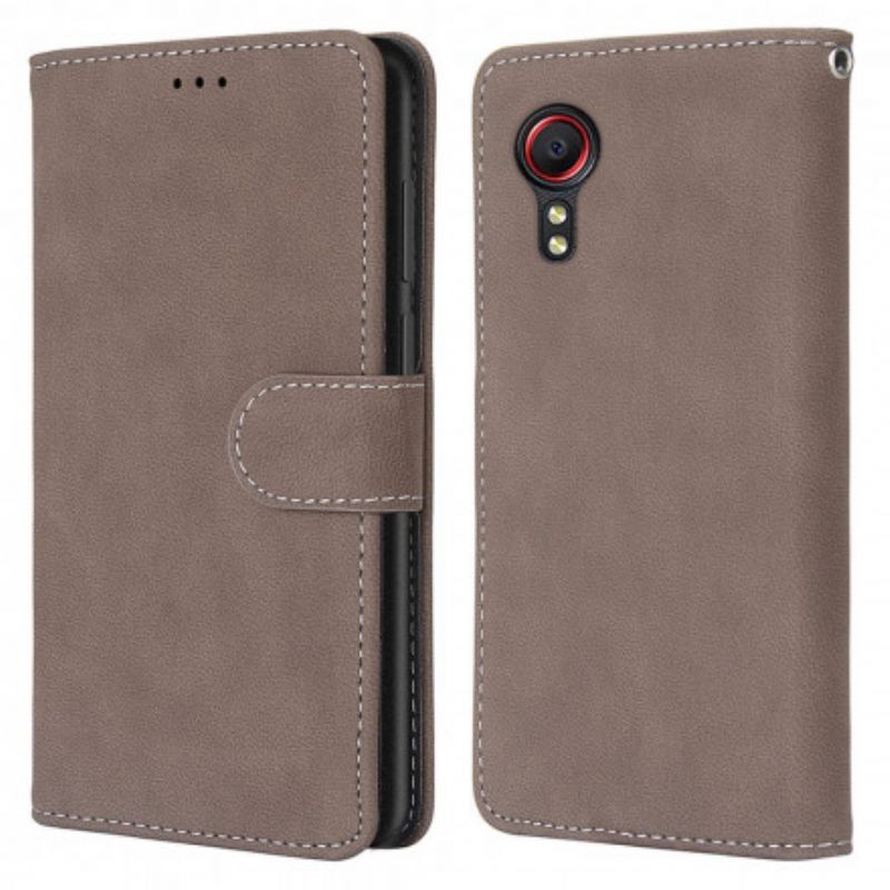 Housse Pour Samsung Galaxy XCover 5 Style Cuir Vintage Couture