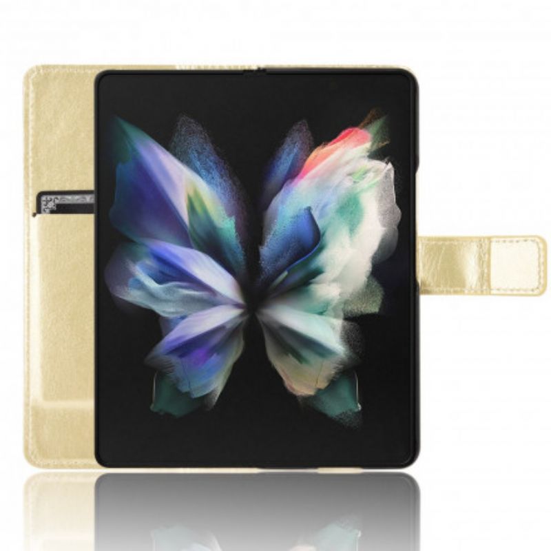 Housse Pour Samsung Galaxy Z Fold 3 5G Simili Cuir Flashy