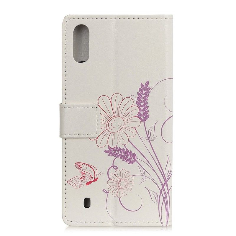 Housse Samsung Galaxy A10 Dessin Papillons Et Fleurs