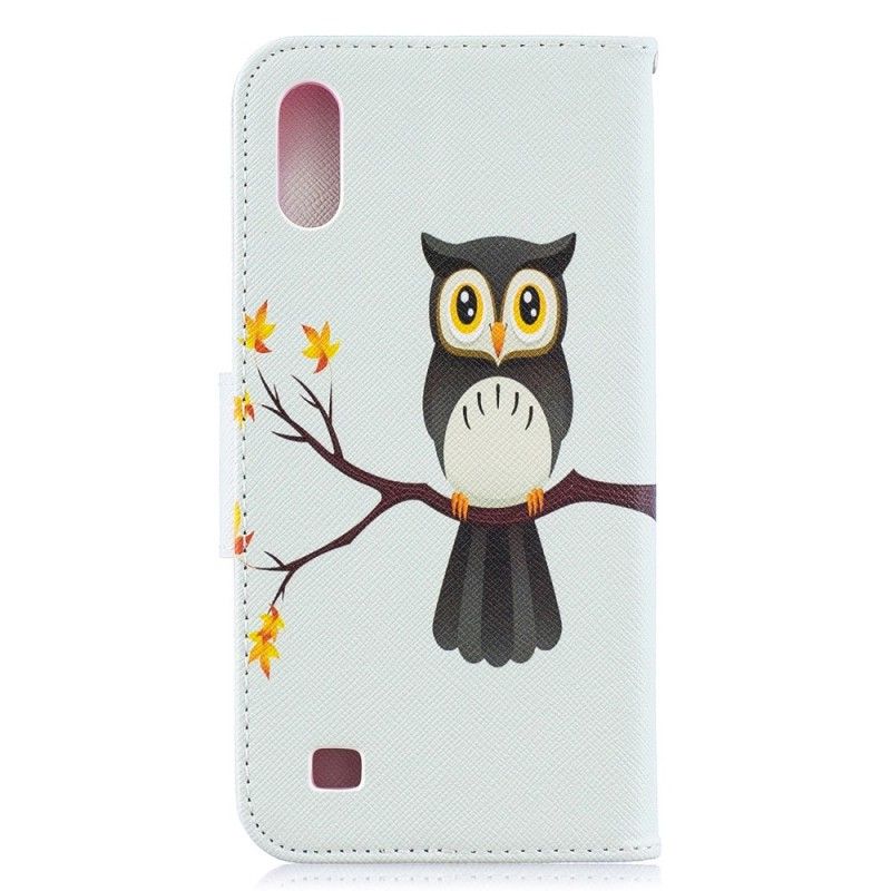 Housse Samsung Galaxy A10 Hibou Perché Sur La Branche