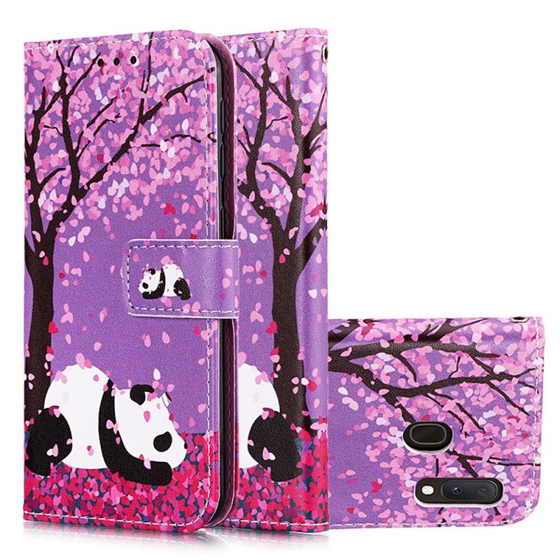 Housse Samsung Galaxy A10e Panda À L'arbre Chinois