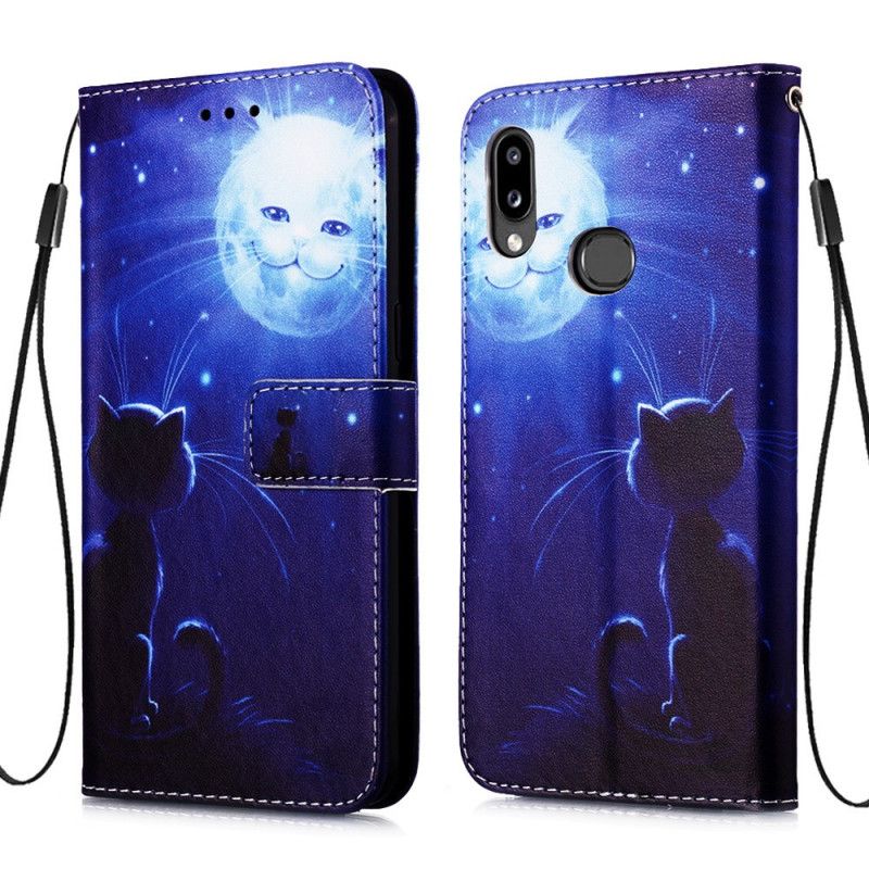 Housse Samsung Galaxy A10s Chat Au Clair De Lune