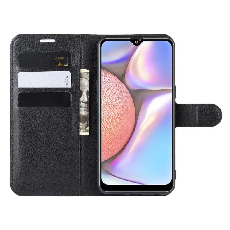 Housse Samsung Galaxy A10s Effet Cuir Litchi Classique