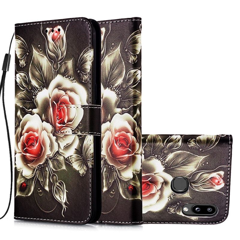 Housse Samsung Galaxy A10s Roses Dorées