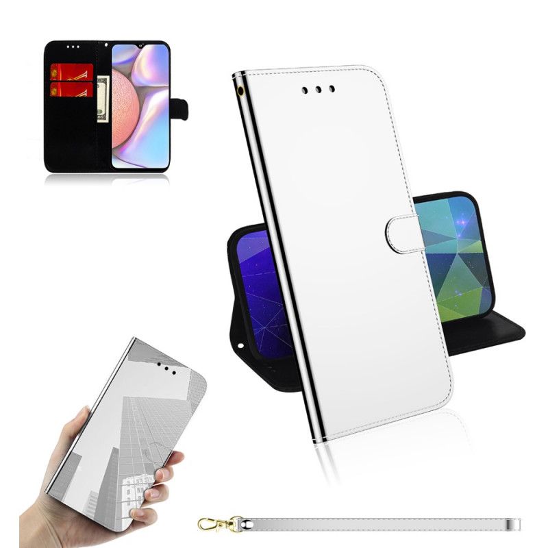 Étui Housse Samsung Galaxy A10s Simili Cuir Couverture Miroir