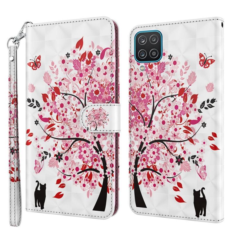 Housse Samsung Galaxy A12 Arbre Rose