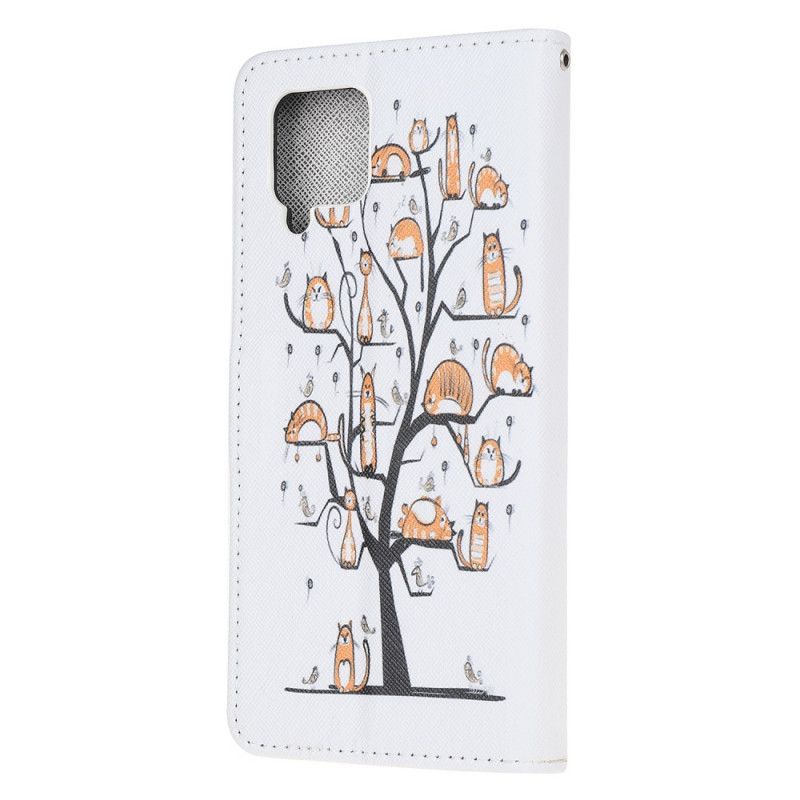 Housse Samsung Galaxy A12 Funky Cats À Lanière