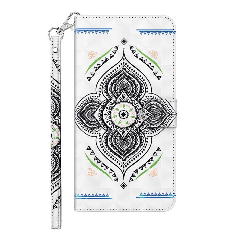 Housse Samsung Galaxy A12 Light Spots Mandala Avec Lanière