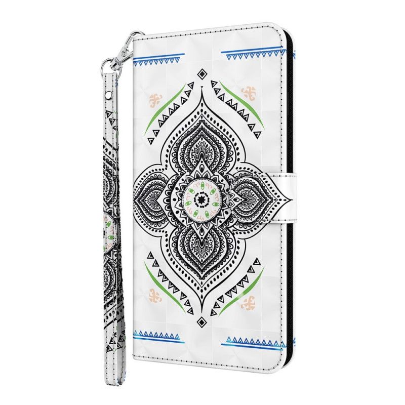 Housse Samsung Galaxy A12 Light Spots Mandala Avec Lanière