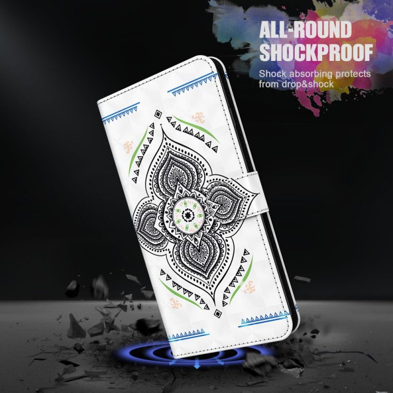 Housse Samsung Galaxy A12 Light Spots Mandala Avec Lanière