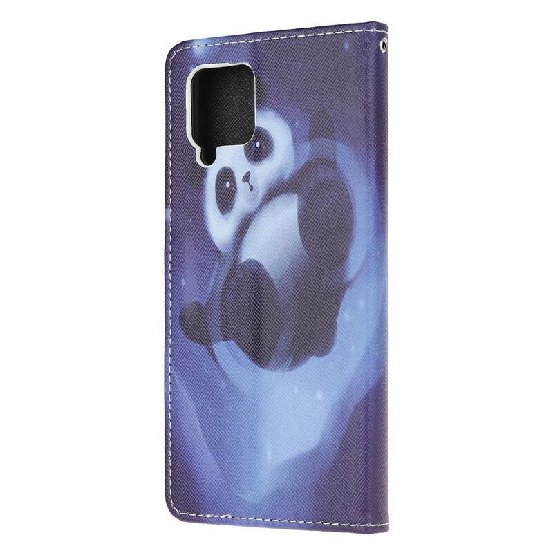 Housse Samsung Galaxy A12 / M12 Panda Space à Lanière