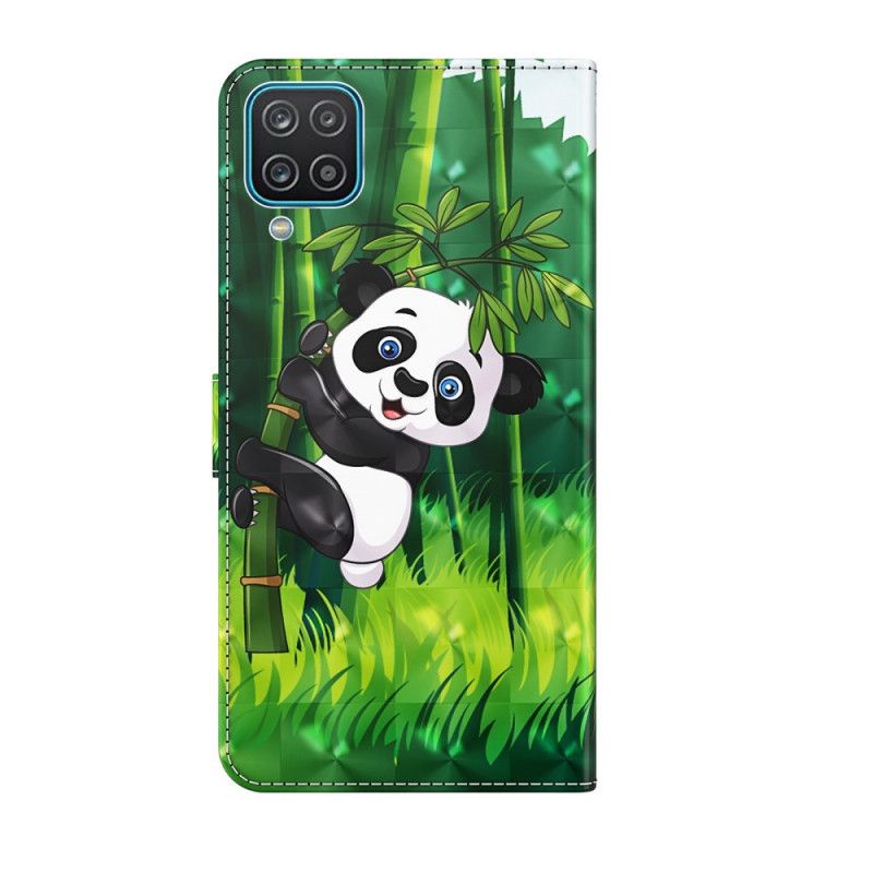 Housse Samsung Galaxy A12 Panda Et Bambou