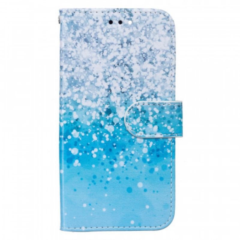 Housse Samsung Galaxy A13 5G / A04s Dégradé Paillettes Bleues