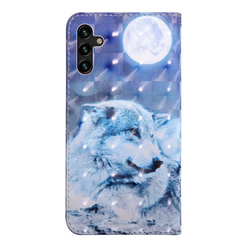 Housse Samsung Galaxy A13 5G / A04s Loup au Clair de Lune