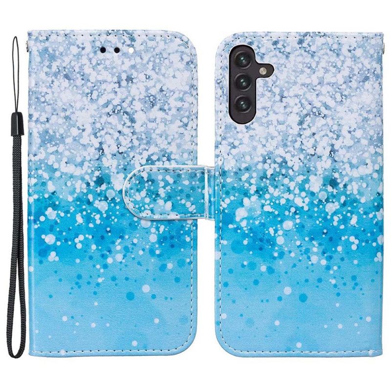 Le Étui pour Samsung Galaxy A13 5G avec Protection d'Écran en Verre Trempé  et Étui à Ceinture en Anneau Métallique (Bleu) 