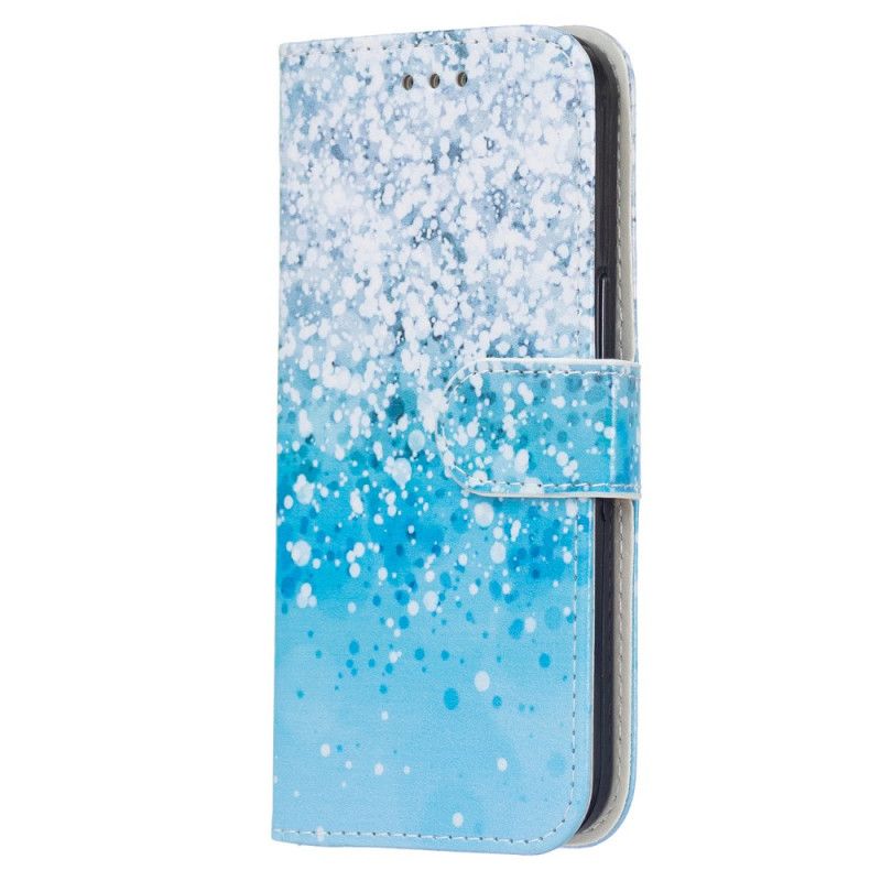 Housse Samsung Galaxy A13 5G Dégradé Paillettes Bleues