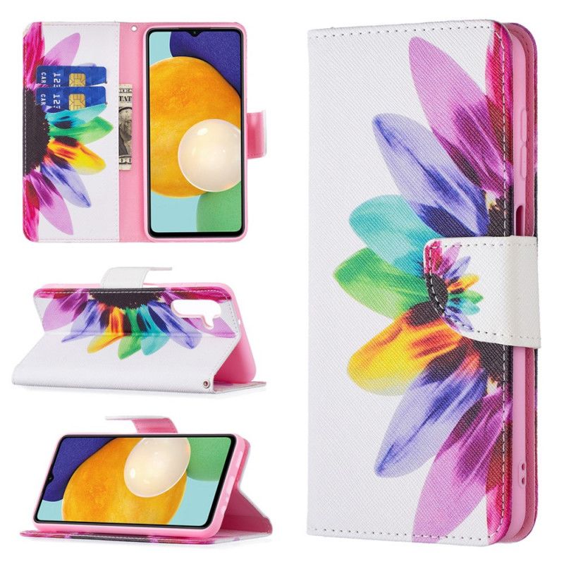 Housse Samsung Galaxy A13 5G Fleur Aquarelle