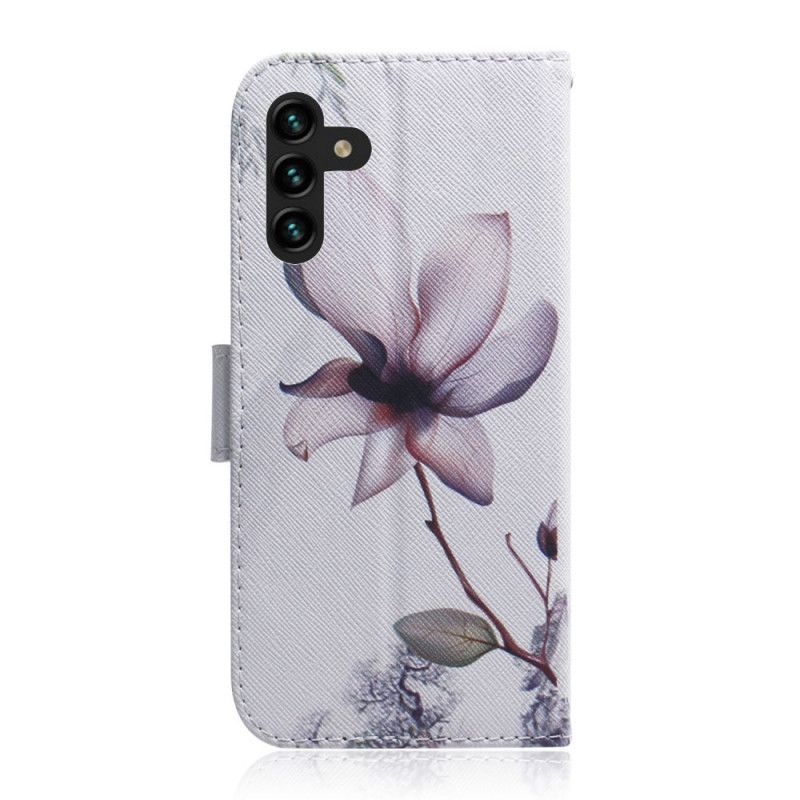 Housse Samsung Galaxy A13 5G Fleur Vieux Rose