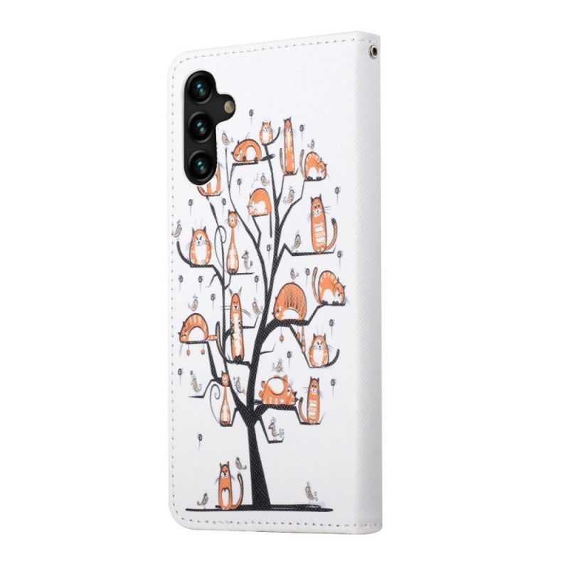 Housse Samsung Galaxy A13 5G Funky Cats À Lanière