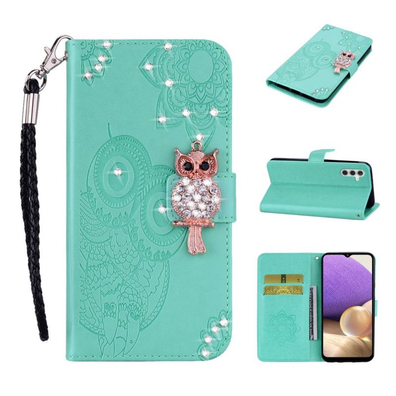 Housse Samsung Galaxy A13 5G Hibou Mandala Et Breloque