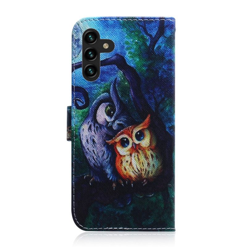 Housse Samsung Galaxy A13 5G Peinture De Hiboux