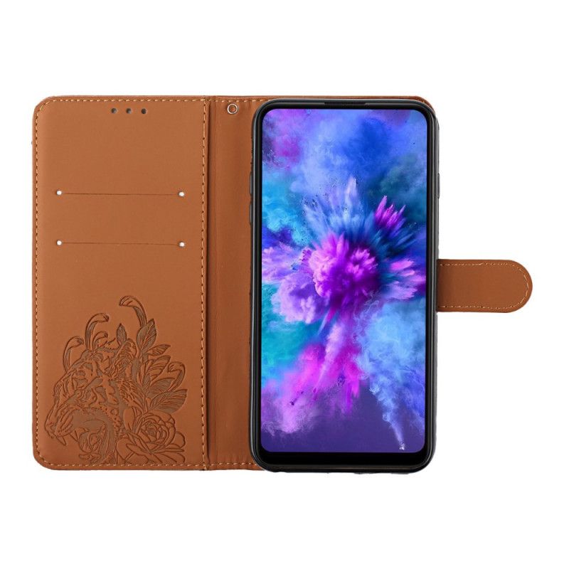 Housse Samsung Galaxy A13 5G Tigre Baroque À Lanière