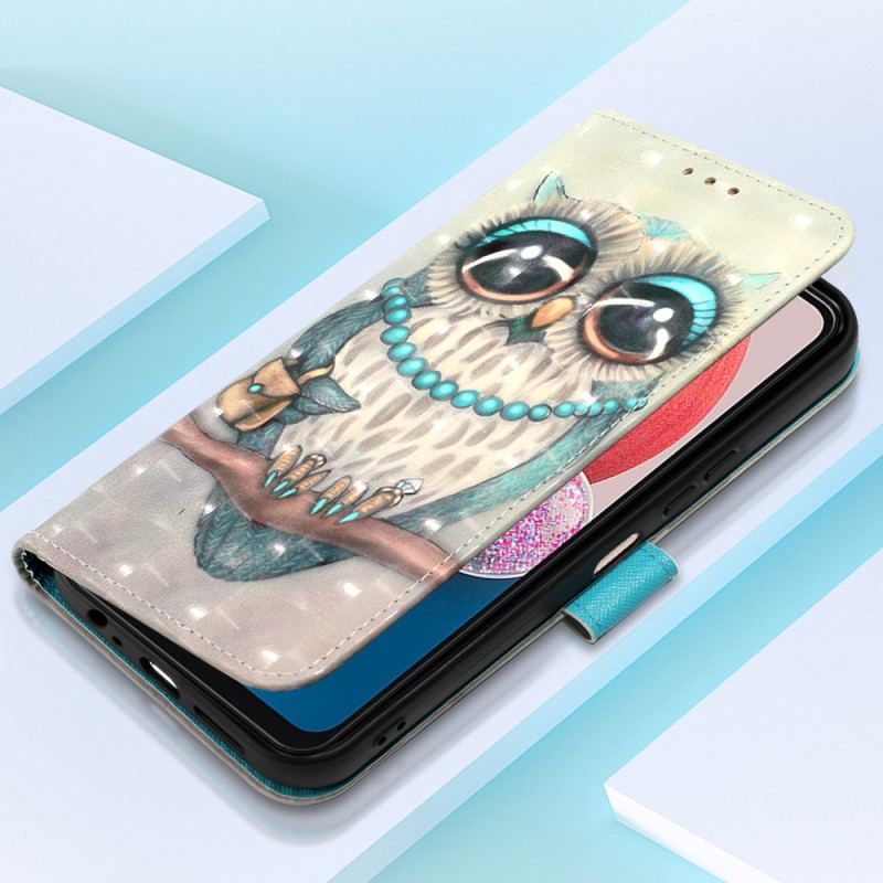 Housse Samsung Galaxy A13 Miss Hibou à Lanière