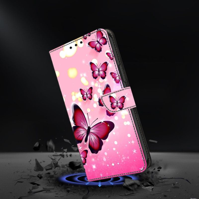Housse Samsung Galaxy A17 4G / 5G Papillon Roses